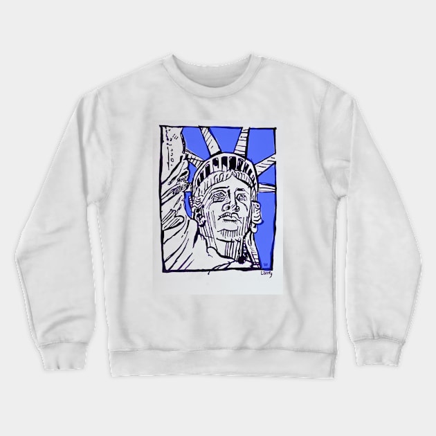 Lady Liberty Crewneck Sweatshirt by SPINADELIC